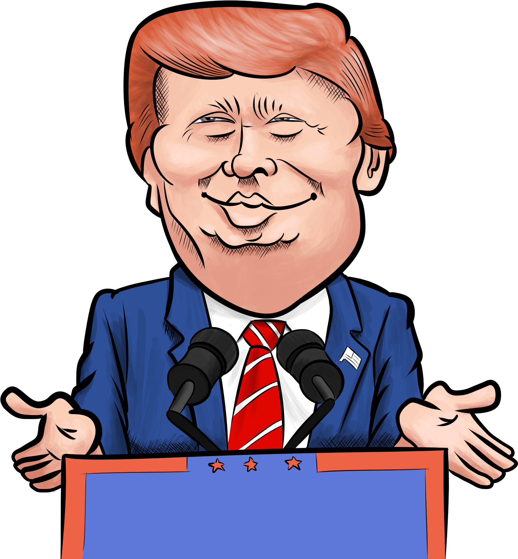 Donald Trump Podium T-shirt - Donald Trump (2400x2400), Png Download