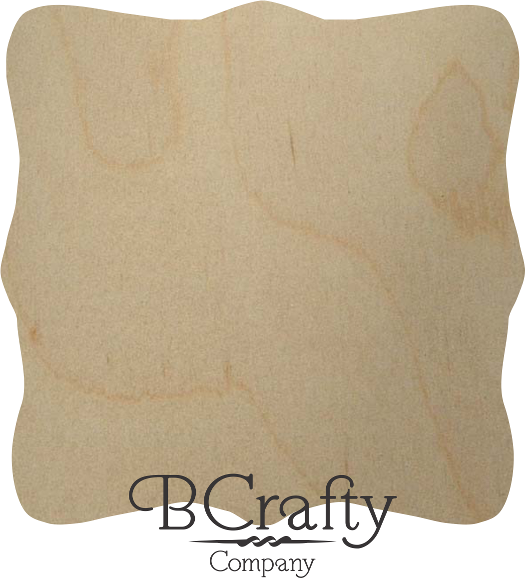 Unfinished Wooden Plaque Fancy - Craft (1124x1690), Png Download