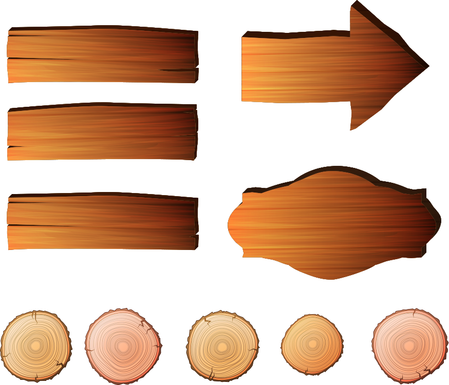 Wood Grain Sign - Arrows Wood Vector (874x750), Png Download
