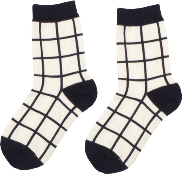 Grid Socks - Transparent Cute Socks Png (600x600), Png Download