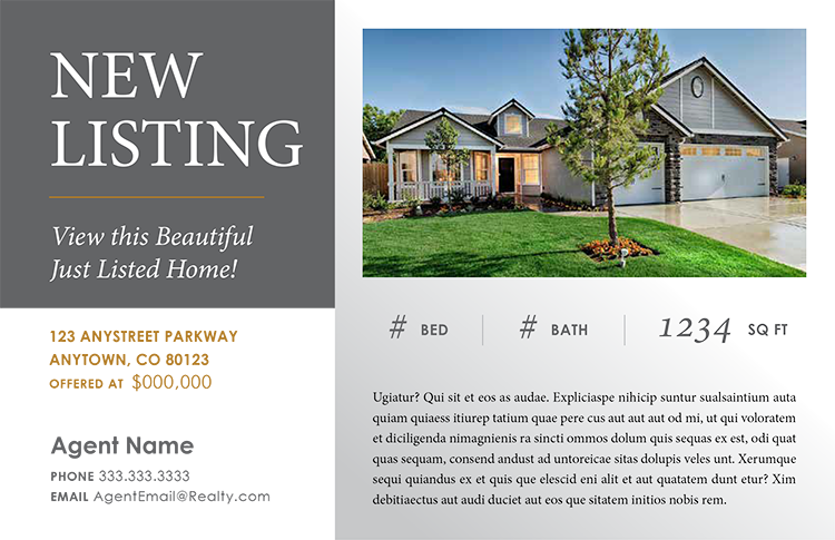 Realtor Just Sold Postcards Just Listed B4 Dbc Digital - Real Estate (750x485), Png Download