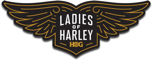 Ladies Of Harley Patch (500x410), Png Download
