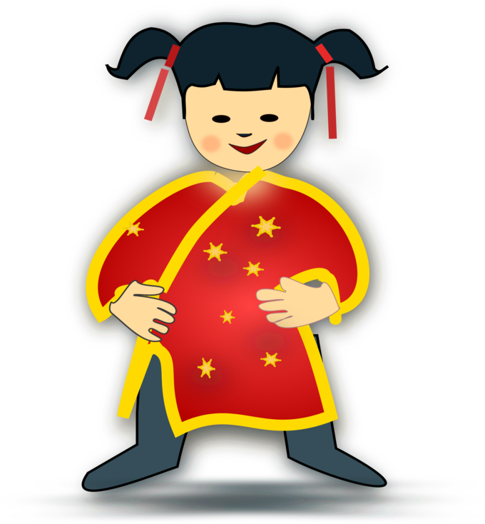 China Computer Icons Girl Woman Child - Chinese Clipart (750x750), Png Download