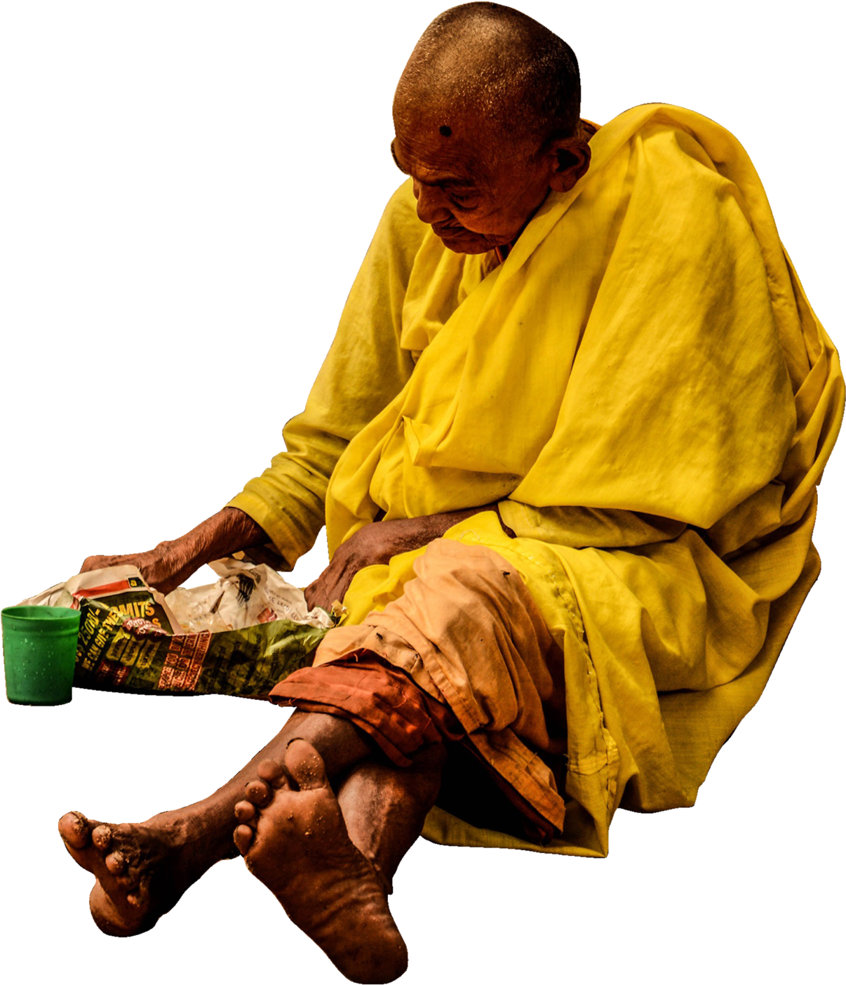 Homeless Sage Street Food Urban Neglect Old Man Woman - Homeless Cutouts (1280x1425), Png Download