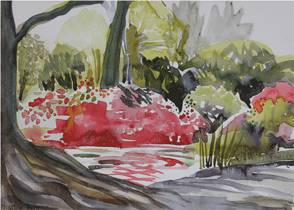 Pond Isabella Plantation - Watercolor Paint (600x600), Png Download