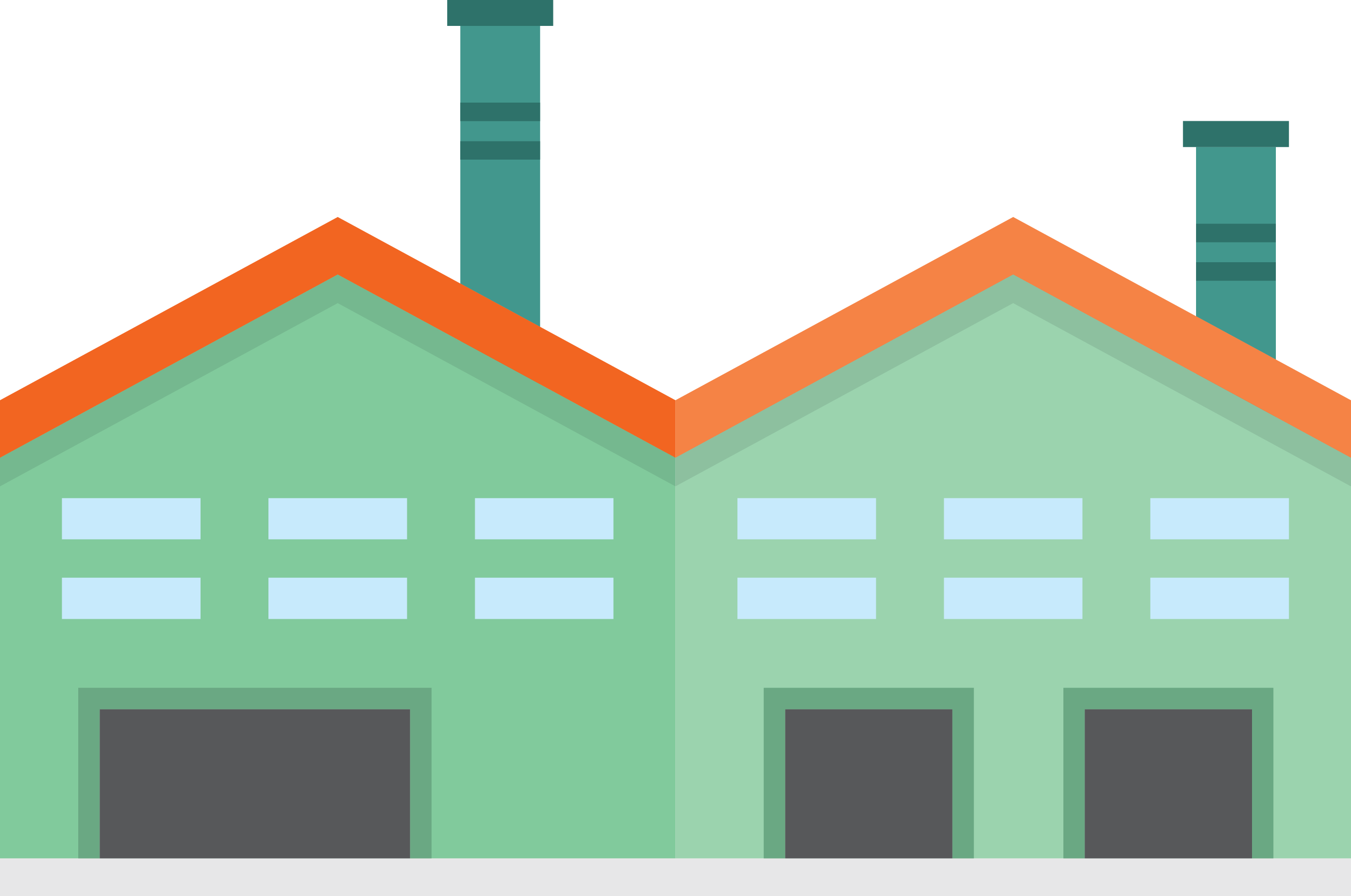 Facade Icon Green Cartoon - Green Factory Sign Png (2607x1729), Png Download