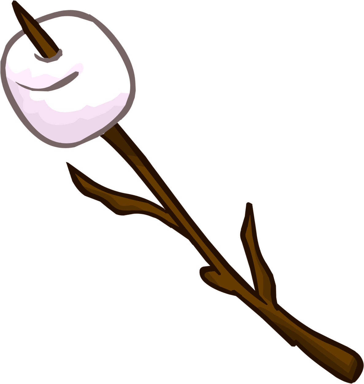 Campfire Icon - Marshmallow On A Stick Clipart (1187x1252), Png Download