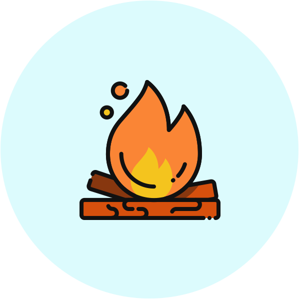 Campfire Icon - Illustrator - Pennsylvania (600x600), Png Download