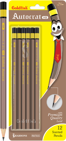Gf-autocrate Pencil Blister - Shahsons Goldfish Autocrat Pencils - Hb - 12 Pack - (373x530), Png Download