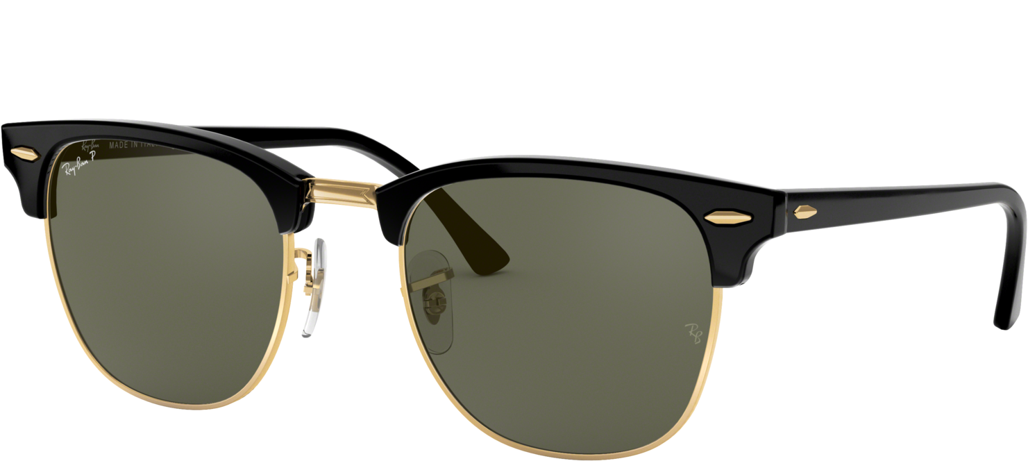 Out Of Stock Ray Ban Clubmaster Png Animated Ray Bans - Ray Ban Rb3016 Clubmaster 901 58 Polarized (1920x960), Png Download