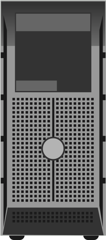 Dell T300 Server - Dell Pc Server Clipart (369x800), Png Download