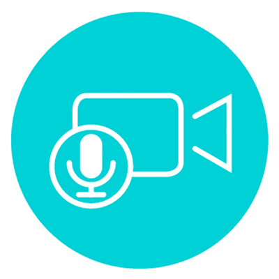 Recording Icon Circle Teal 800x400 01 - Icon (800x400), Png Download