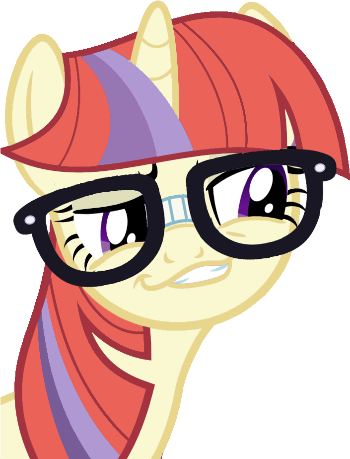 Ponyglam, Faic, Glasses, Meme, Moondancer, Safe, Smirk, - Cartoon (724x1024), Png Download