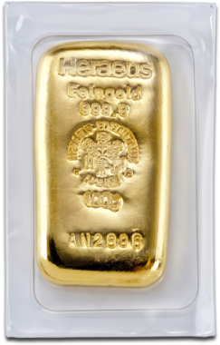 100g Gold Bullion - Gold (400x400), Png Download