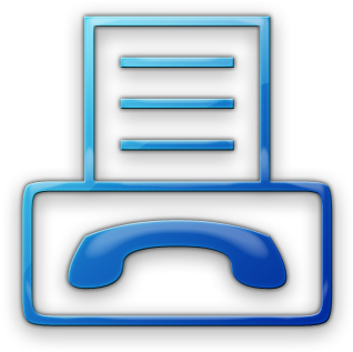 Blue Business Fax - Fax Icon Png Blue (420x420), Png Download