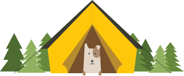 Dog House - Camping (603x250), Png Download