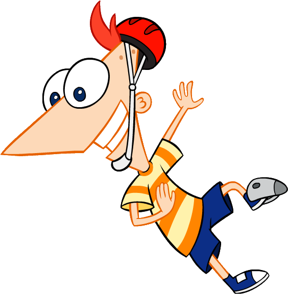 Phineas Snowboard - Phineas E Ferb Png (565x582), Png Download