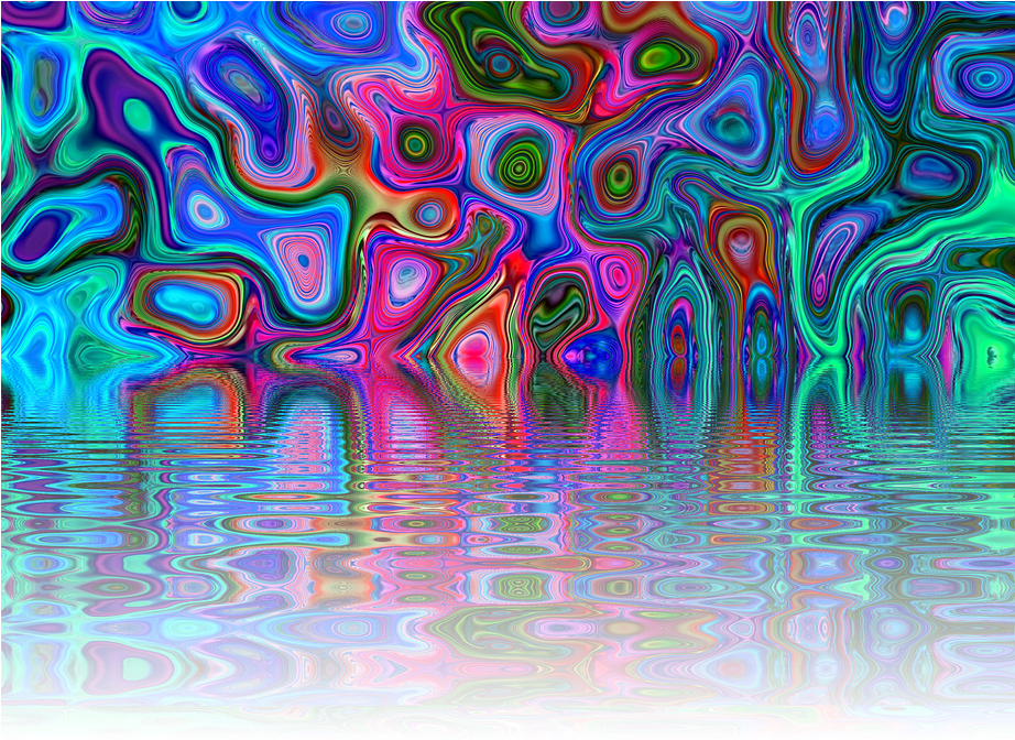 Ftestickers Colorful Water Background - Png Transparent Effect Arbre (921x720), Png Download