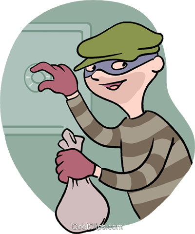 Thief Robbing A Safe Royalty Free Vector Clip Art Illustration - Bowlby's 44 Thieves Study (400x480), Png Download