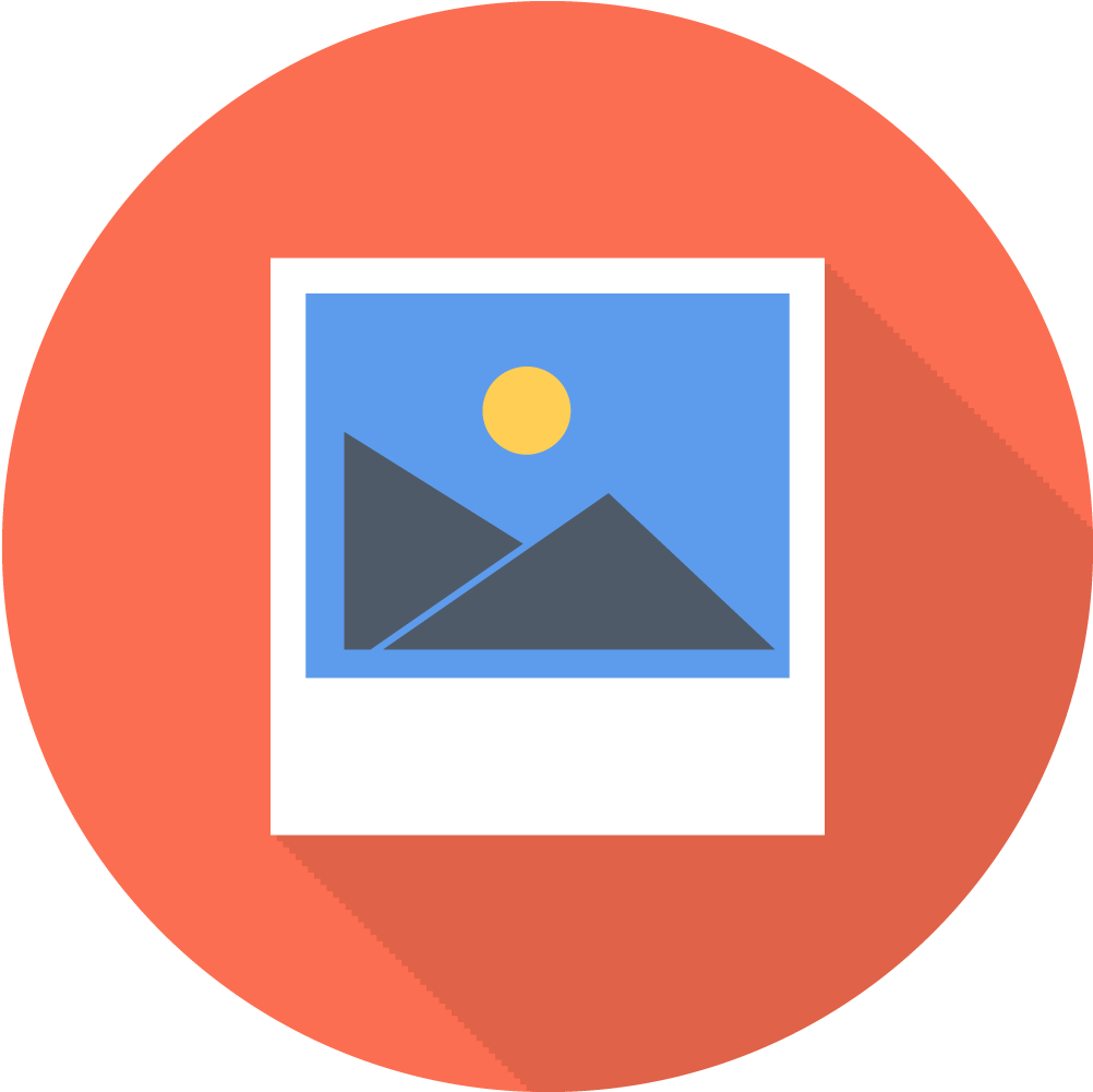 Multimedia Photo - Icon Flat (1024x1024), Png Download