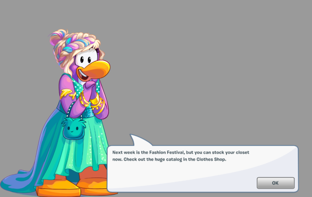 Fashion Festival Pre-party Login Message - Codes Para Desfiles De Modas En Free Penguin (640x404), Png Download