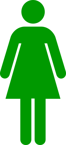 Female Bathroom Sign (270x588), Png Download