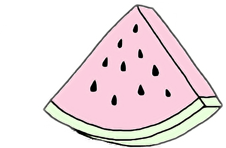 Sandia Tumblr Fruit Sticker By Vale Hidalgo - Water Melon (748x492), Png Download