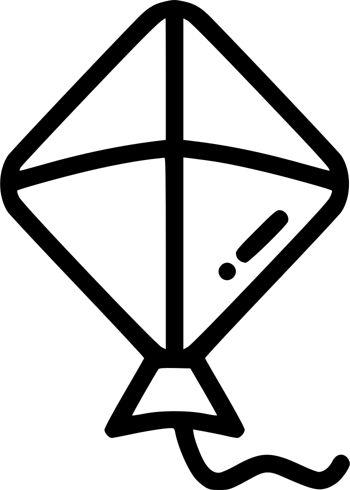 Kite Fly Flying Comments - Kite Clip Art Black And White (700x980), Png Download
