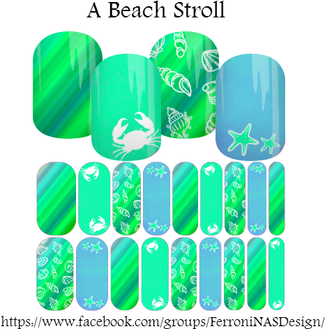 Love The Colors Of This Beach Inspired Nail Wrap - Graphic Design (600x500), Png Download