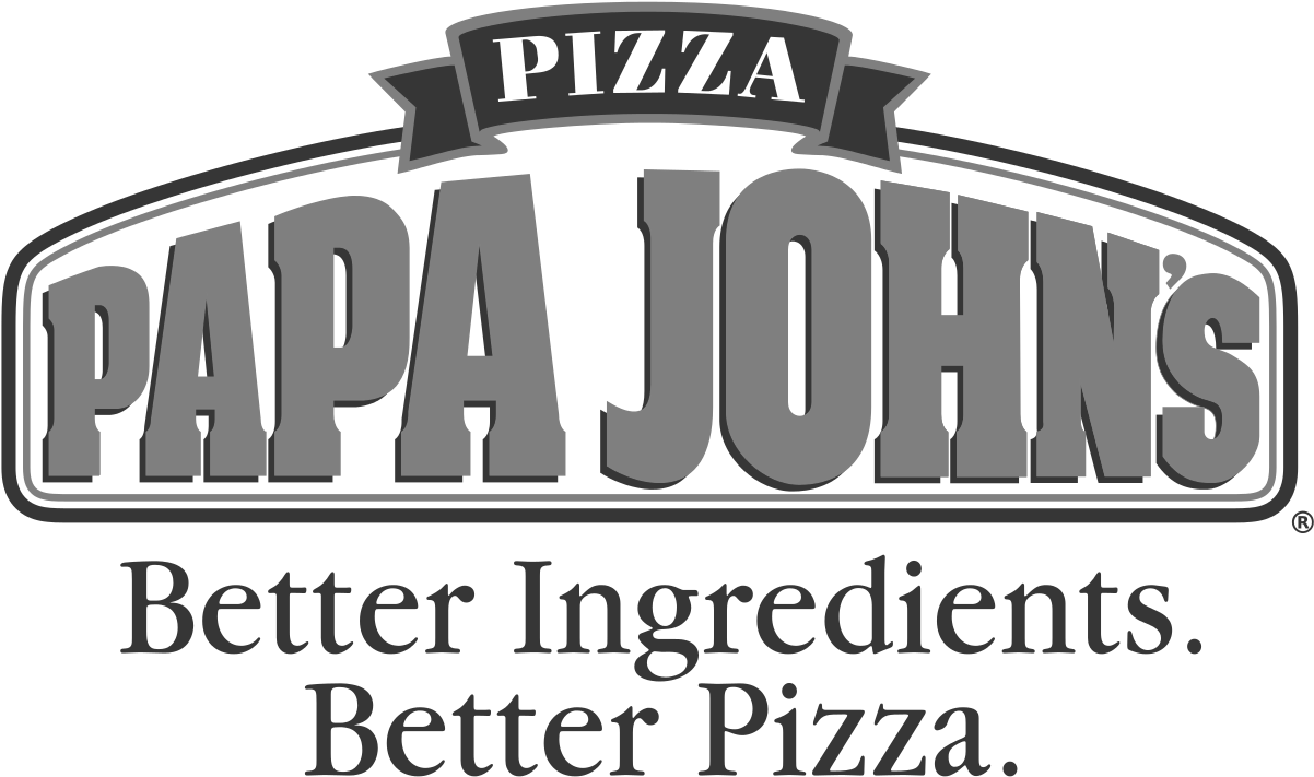 Papa Johns Logo Black And White (1280x788), Png Download
