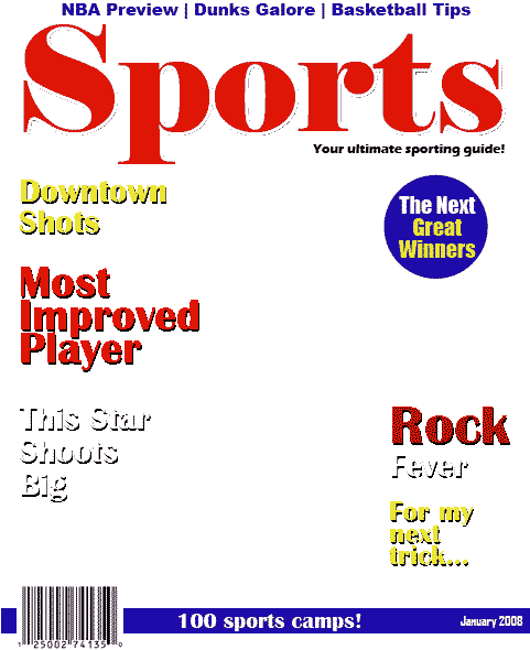 Sports Illustrated Cover Png - Sports Magazine Cover Layout (480x600), Png Download