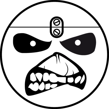 Vinilo Decorativo Mascota Iron Maiden - Iron Maiden Eddie Emoji (374x374), Png Download