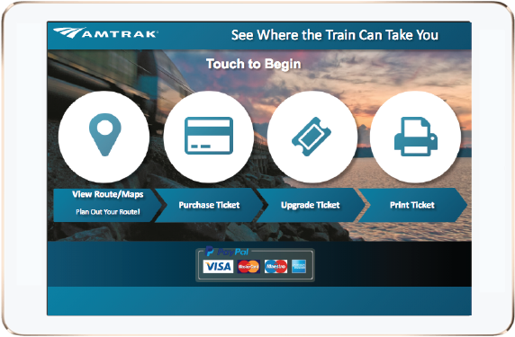 Amtrak Kiosk Redesign - Enterprise Software (737x684), Png Download