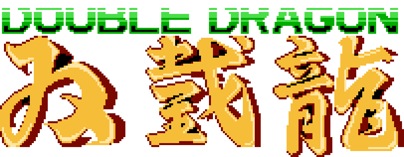 Double Dragon - Double Dragon Nes Logo (812x316), Png Download