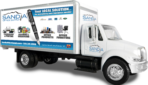 Image Result For Sandia Office Supply - Office Supplies Truck (487x281), Png Download
