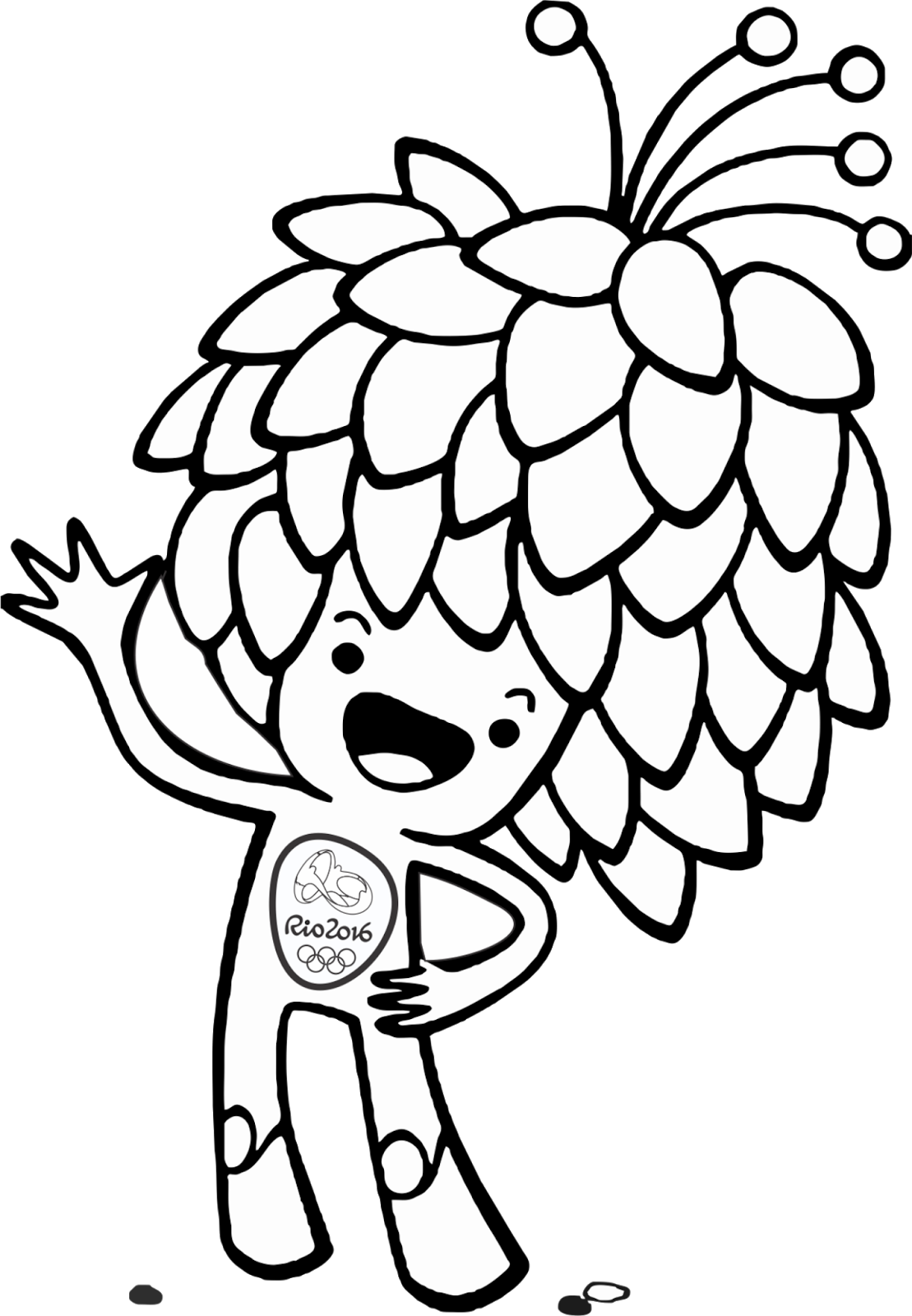 Mascotes Olimpíadas E Paralimpíadas Rio 2016 Para Colorir - Tom And Vinicius Mascots (1109x1600), Png Download