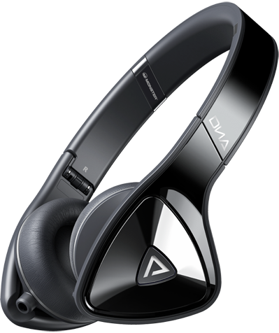 Dna Headphones By Monster - Monster Dna Black On-ear Headphones (399x476), Png Download