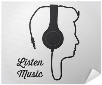 Man Profile Silhouette With Headphone Music Vector - Headphone Side Vector (400x400), Png Download