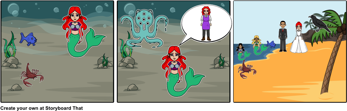 The Little Mermaid - Cartoon (1164x385), Png Download