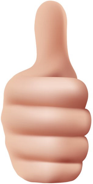 Thumbs Up Png Clip Art Image - Hand Thumbs Png Clipart (305x600), Png Download