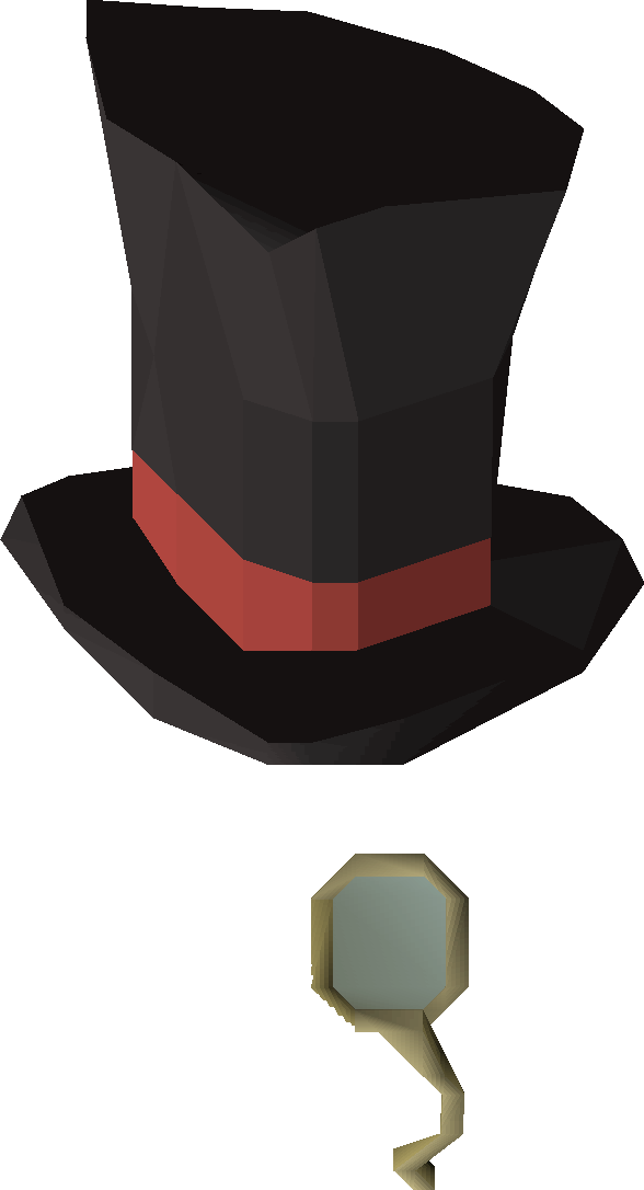 Top Hat & Monocle Detail - Osrs Top Hat And Monocle (588x1086), Png Download