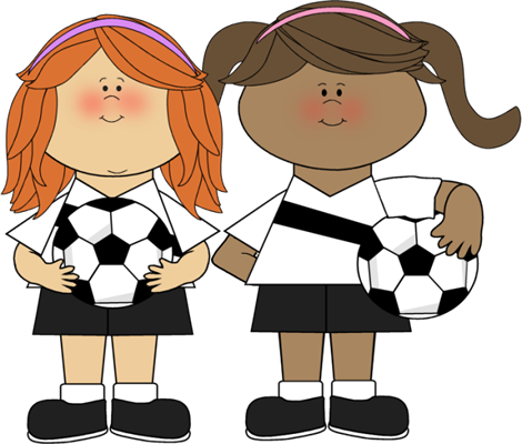 Cliparts Similar To Soccer Clipart Sports Meet - Girls Playing Soccer Clip Art (470x400), Png Download