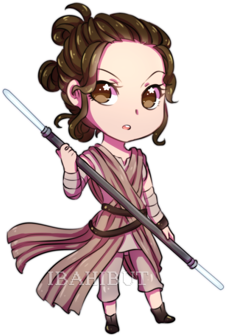 Chibi Rey Rey Star Wars, Star Wars Art, Star Trek, - Chibi Star Wars Drawings (500x710), Png Download