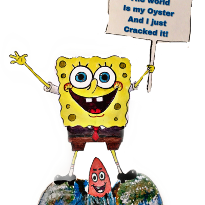 I Crack Earth Up - Cartoon (400x400), Png Download