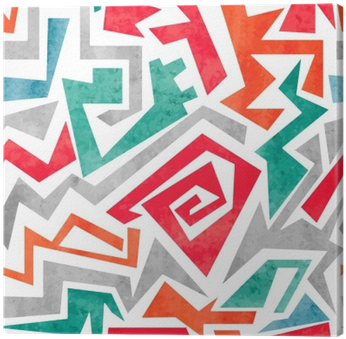 Watercolor Graffiti Colorful Seamless Pattern In Red, - Papel De Parede Coloridos Abstrato (400x400), Png Download