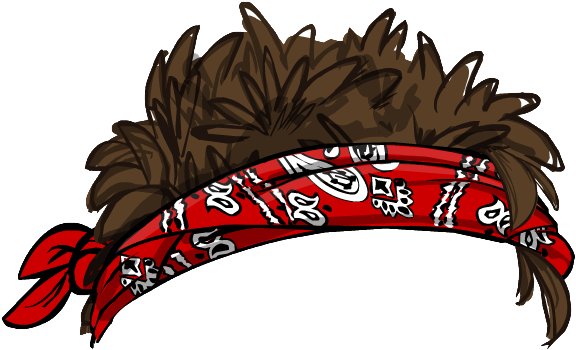G Billy Hair And Bandana Clothing Icon Id 1275 - Bandana Png (632x398), Png Download