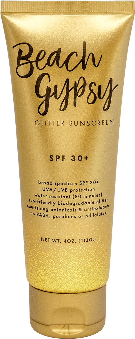 Beach Gypsy Spf 30 Sunscreen With Gold Glitter - Beach Gypsy Sunscreen Swatch (1200x1200), Png Download