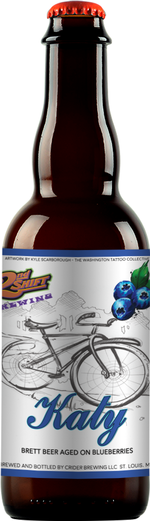 Beer Katy Blueberry 12oz Bottle - Brewery (400x1458), Png Download
