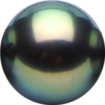 Green Pearl 19 - Tahitian Peacock Pearl (453x362), Png Download