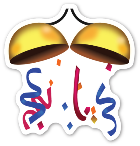 Confetti Clipart Emoji - Emojis De Whatsapp Fiesta (459x480), Png Download
